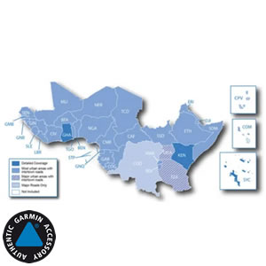 Garmin City Navigator NT Eastern and Western Africa maps on microSD/SD card