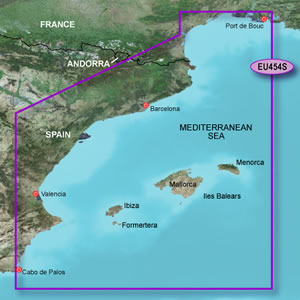 Download Garmin Bluechart G2 Vision Veu454s - Barcelona And Valencia