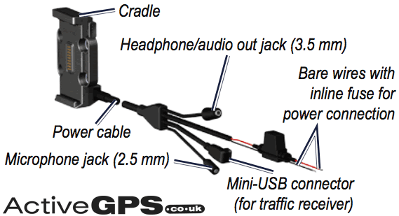 Garmin MINI USB to Power cable bare wires NMEA 0183